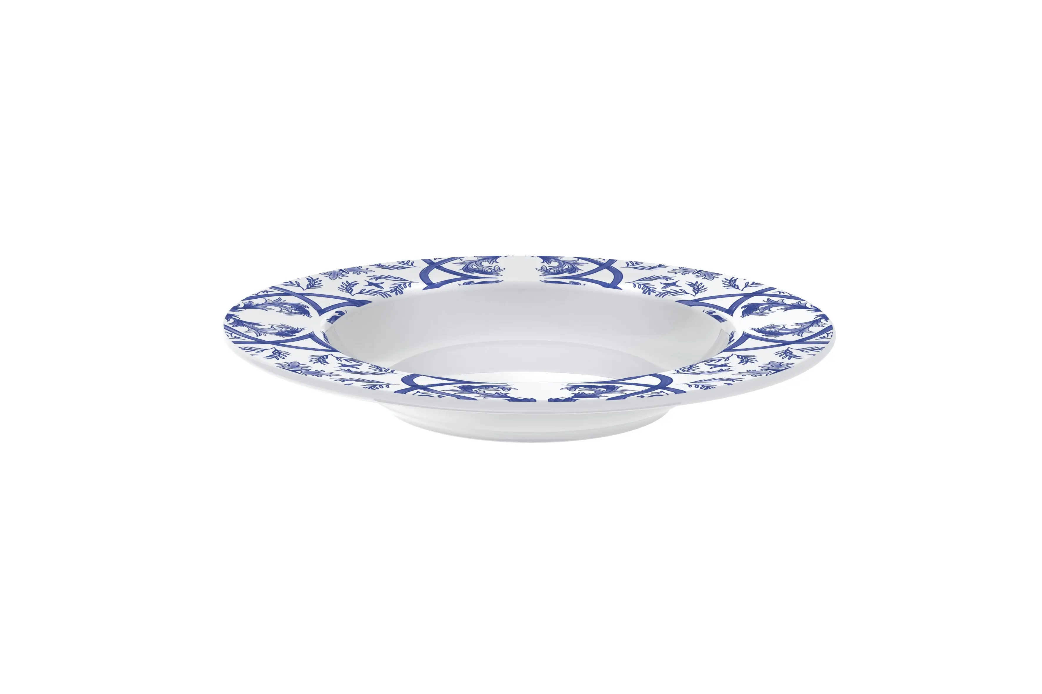 Tramontina Algarve 6-Piece Set of Decorated Porcelain Soup Plates, 23 cm