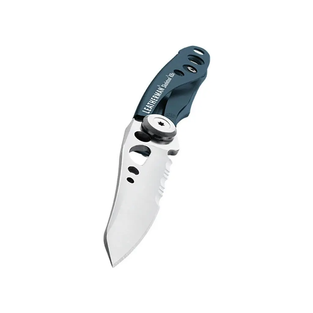 Leatherman Skeletool Kbx Folding Pocket Knife Combo Blade | Denim Blue