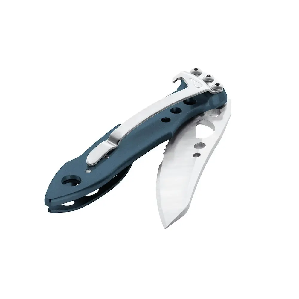 Leatherman Skeletool Kbx Folding Pocket Knife Combo Blade | Denim Blue