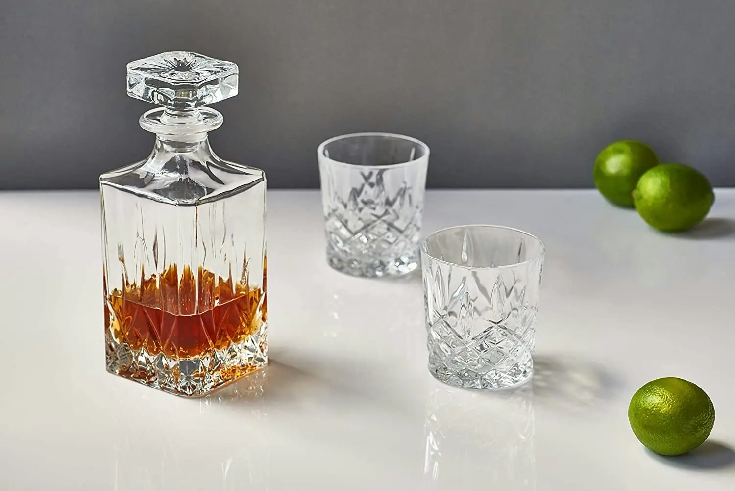 Marquis by Waterford Markham Crystalline Old Fashion Whiskey Tumbler Set of 4