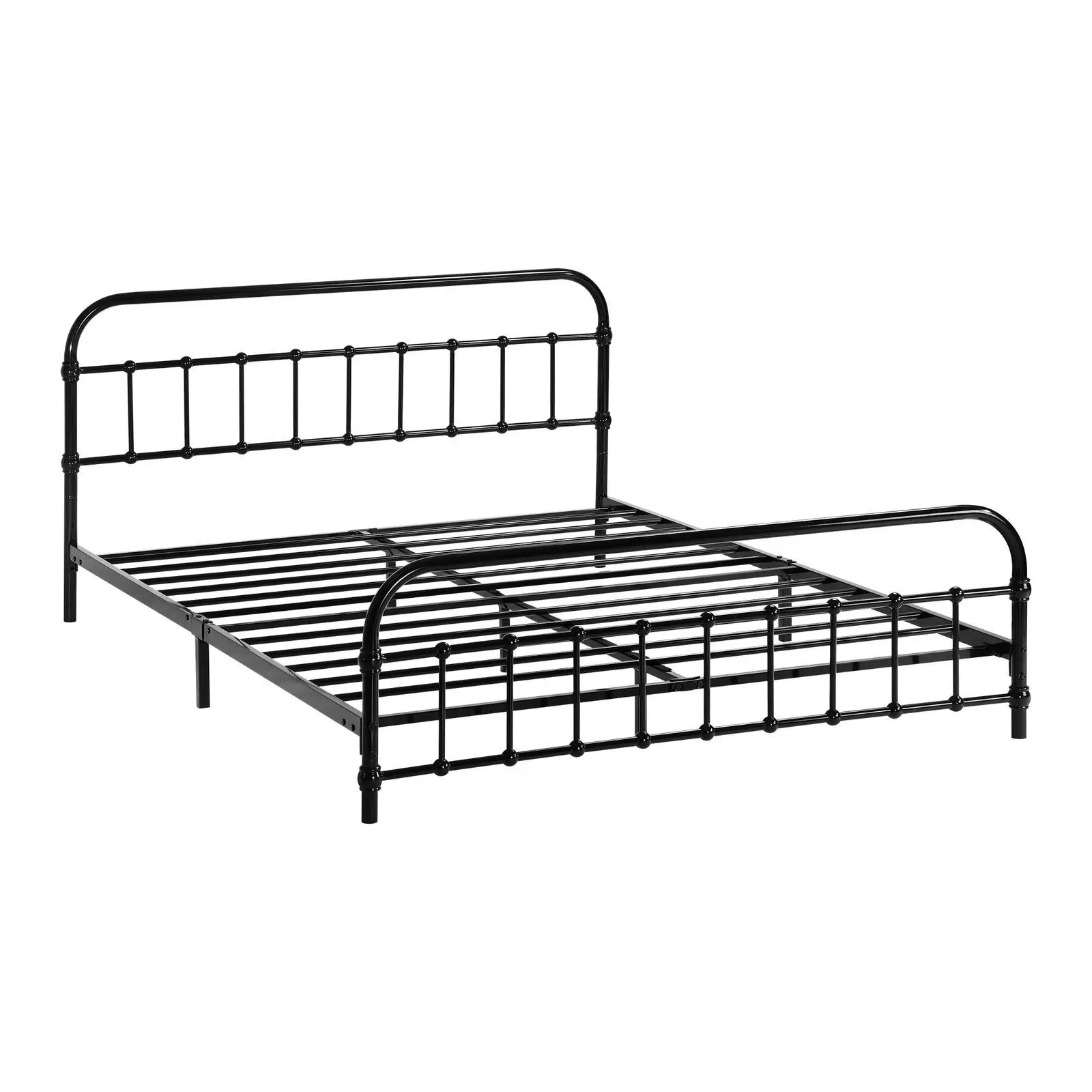 Oikiture Metal Bed Frame Queen Size Bed Base Platform