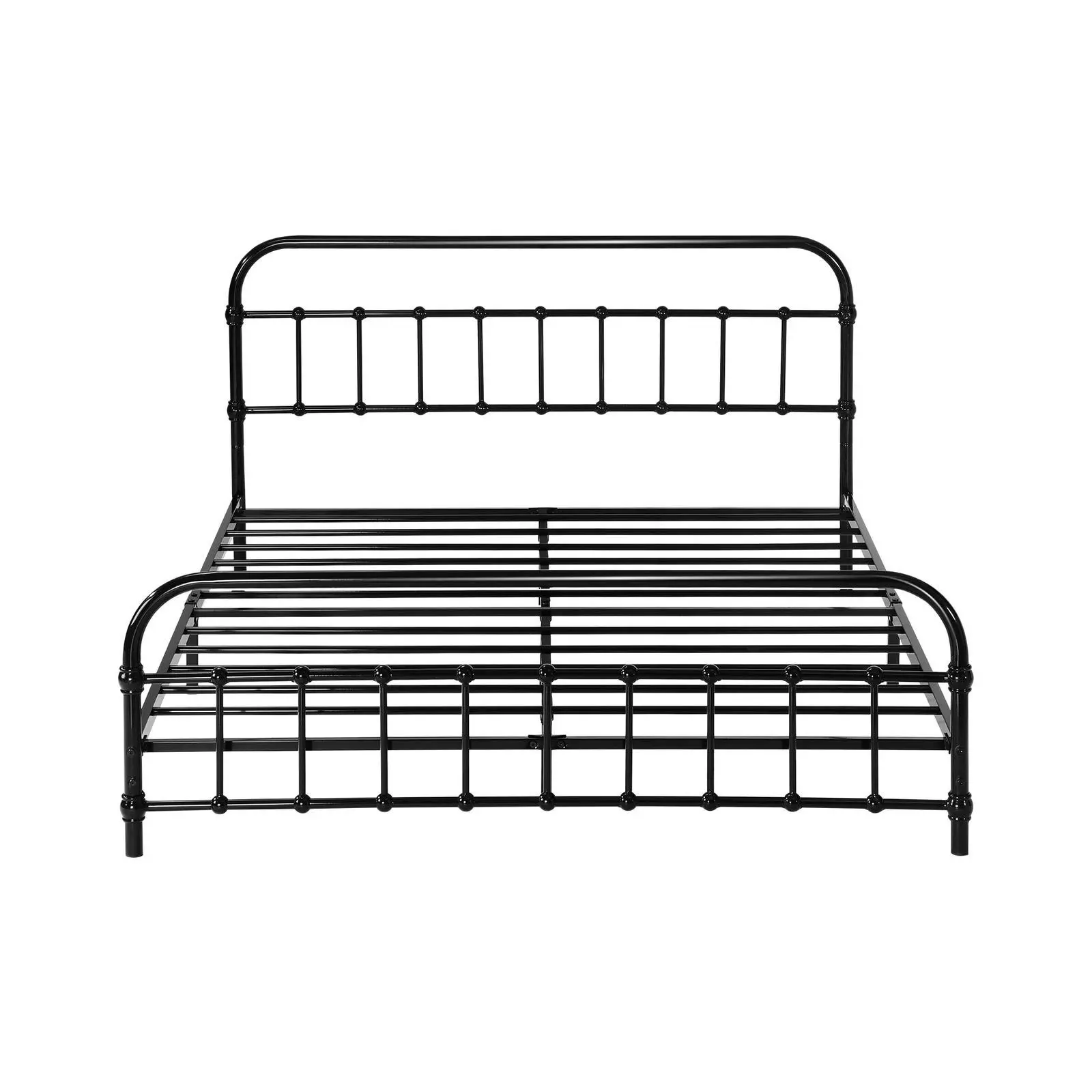 Oikiture Metal Bed Frame Queen Size Bed Base Platform