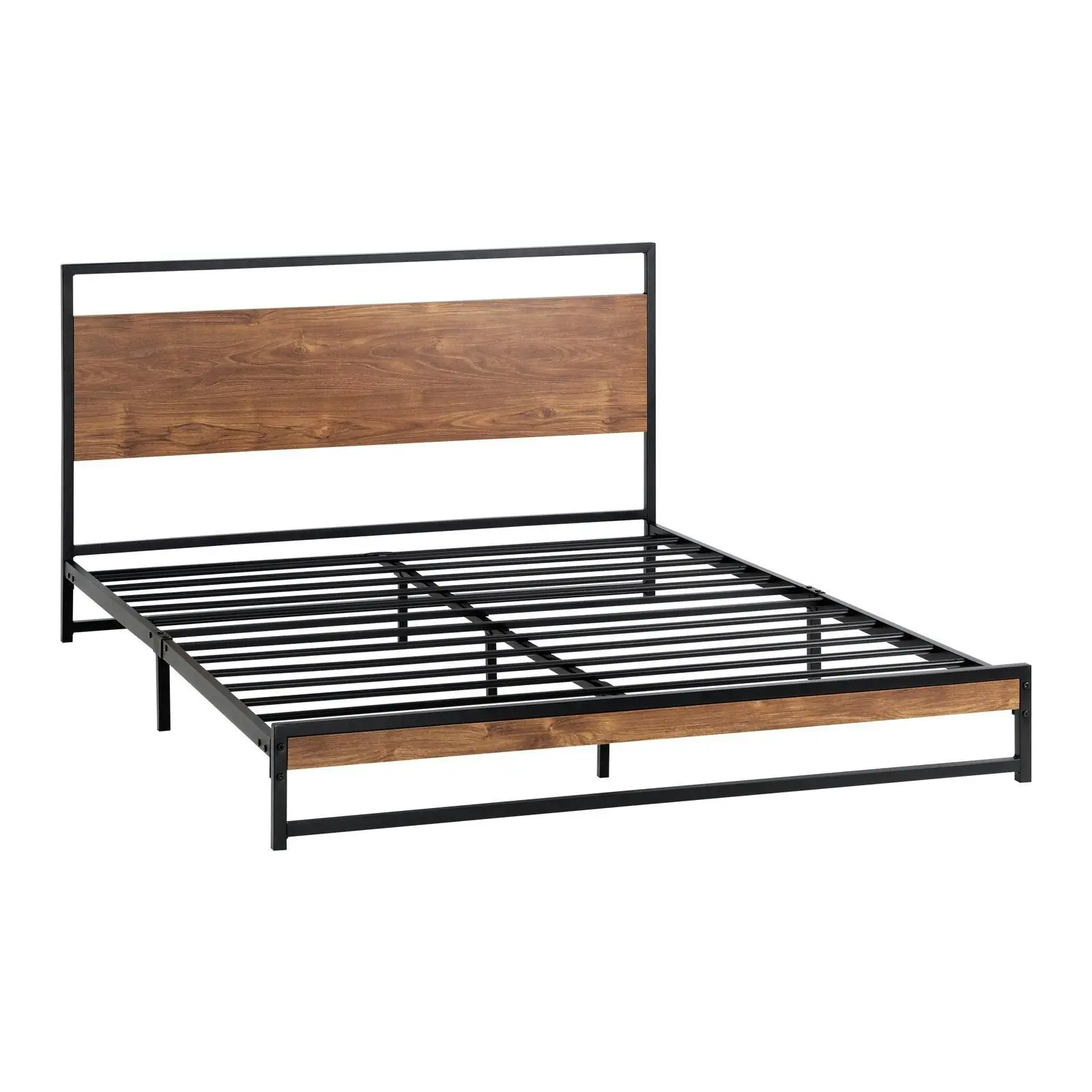 Oikiture Metal Bed Frame Double Size Beds Base Platform Wood