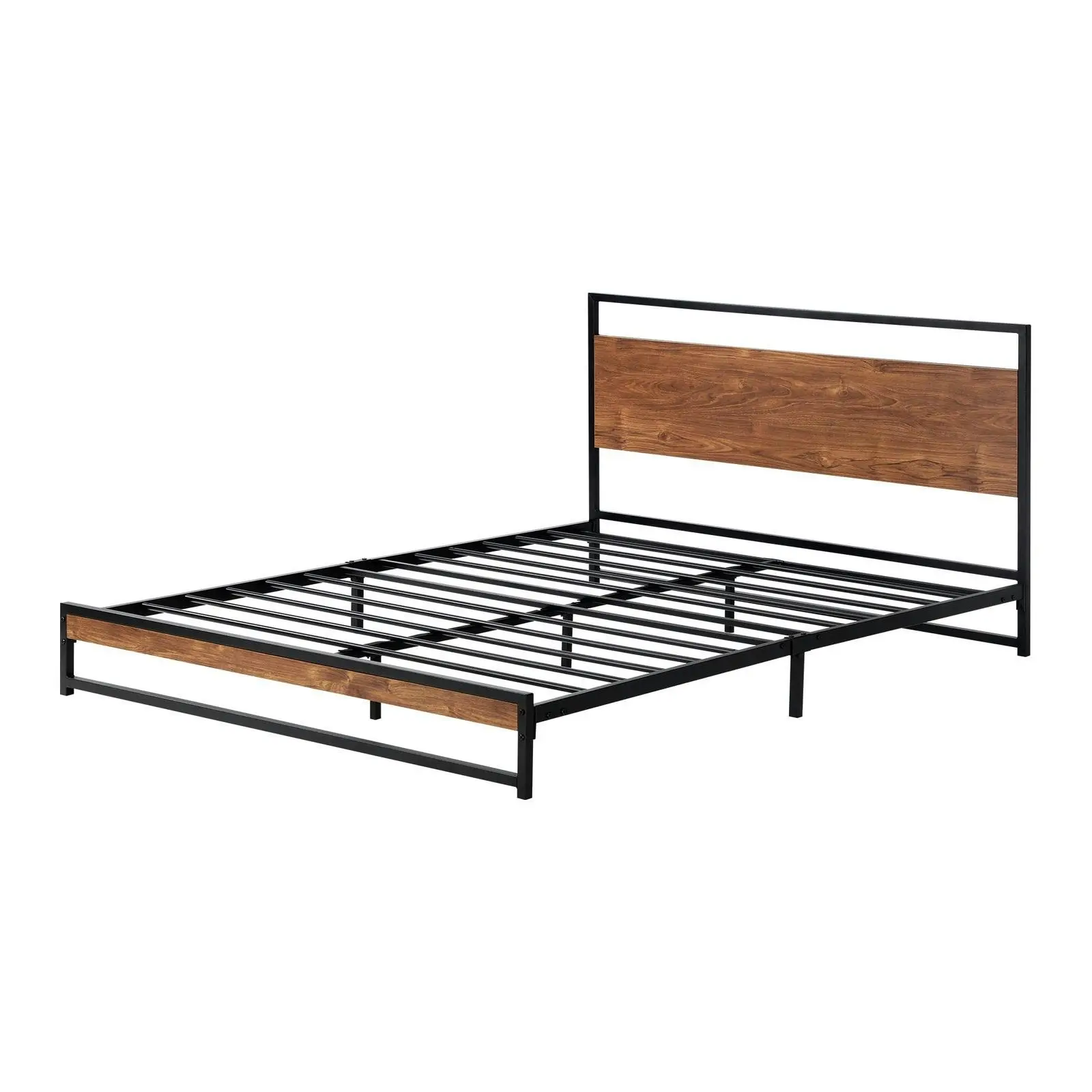 Oikiture Metal Bed Frame Double Size Beds Base Platform Wood