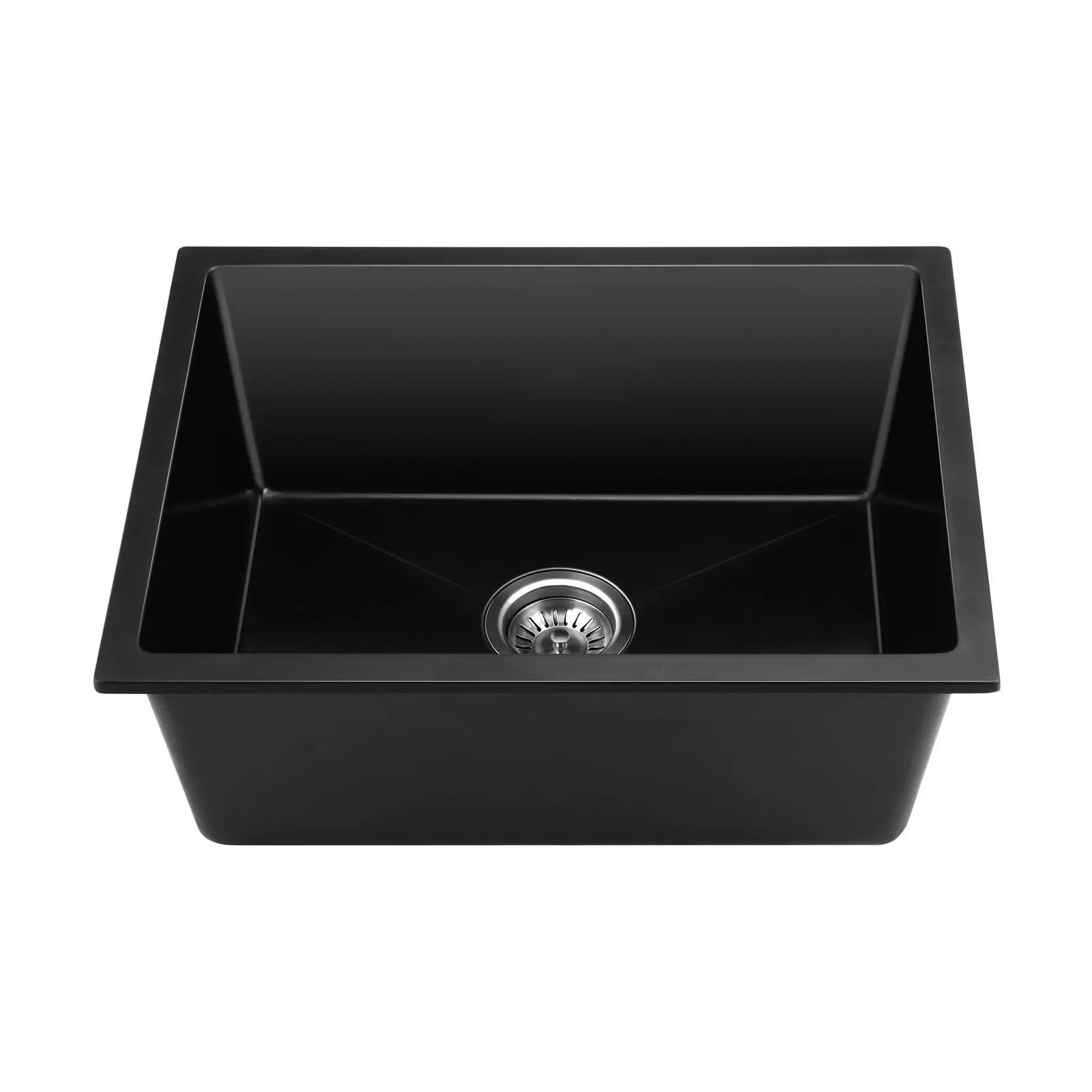 Welba Kitchen Sink 55x45cm Granite Stone Sink Laundry Basin Single Bowl Black