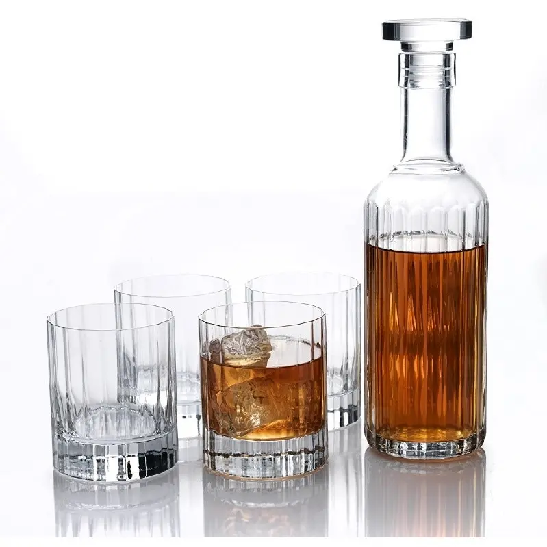 Luigi Bormioli Bach 5 Piece Spirit Set, 700ml Decanter and 4x 300ml Tumblers