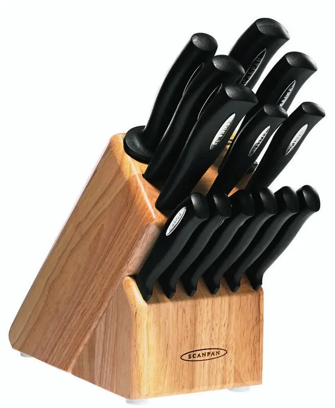 Scanpan 18590 Microsharp 14-Piece Knife Block Set/Cutlery Block Set