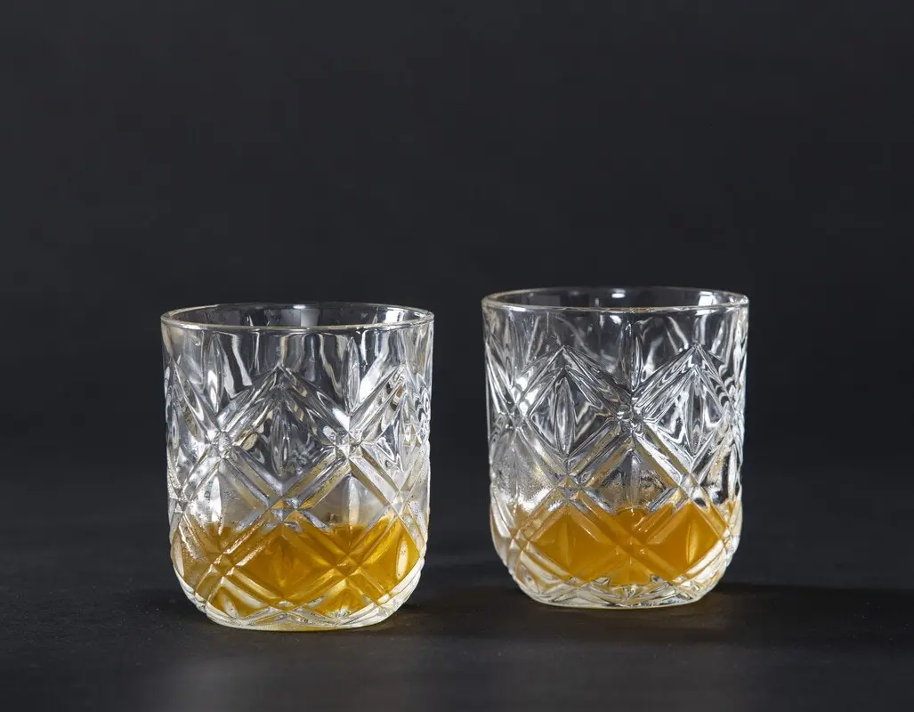 Davis & Waddell Fine Foods Deluxe Double Old Fashion - Set of 2 DTA0562 - Clear