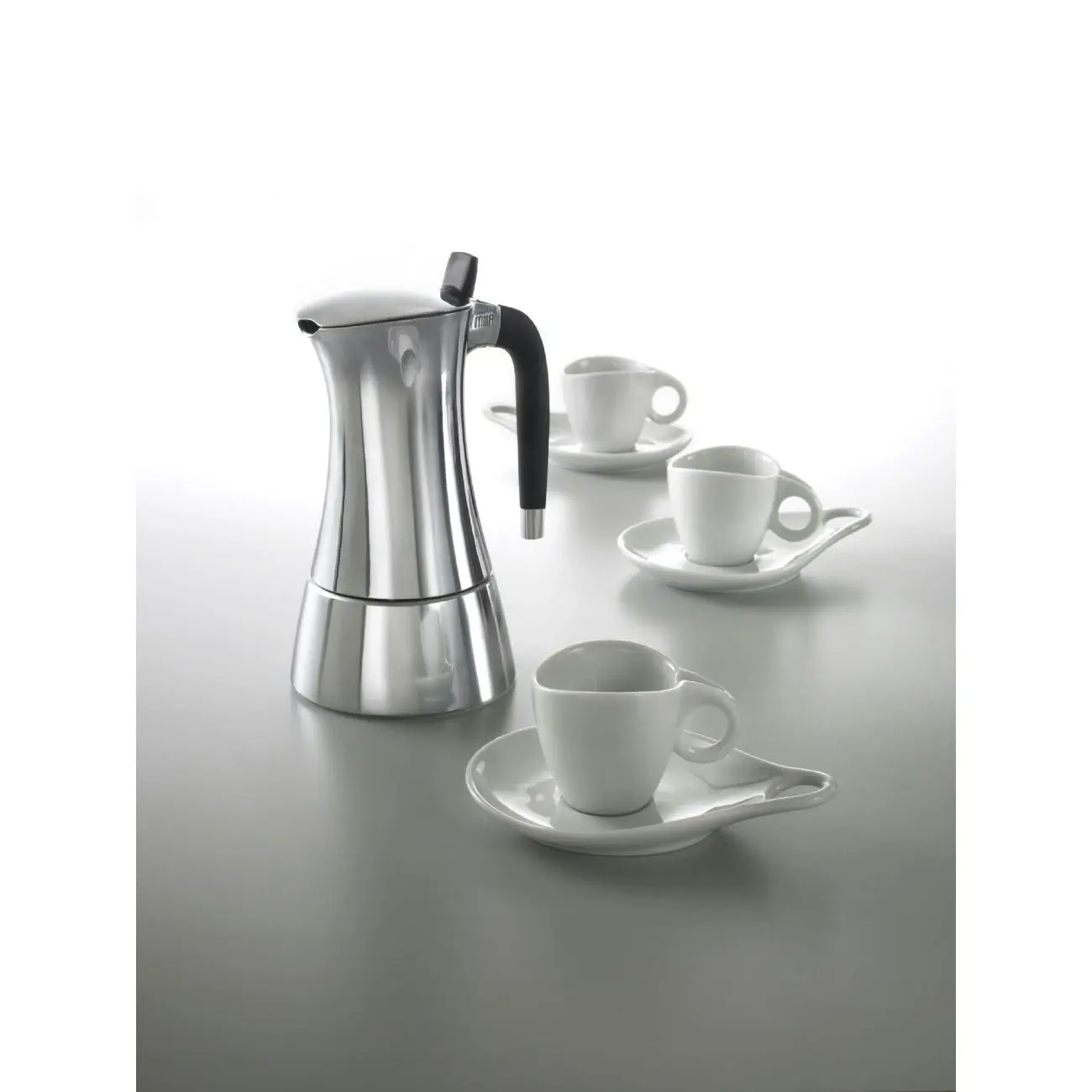 Bugatti Milla 3 Cup Italian Coffee/Espresso Maker - Silver