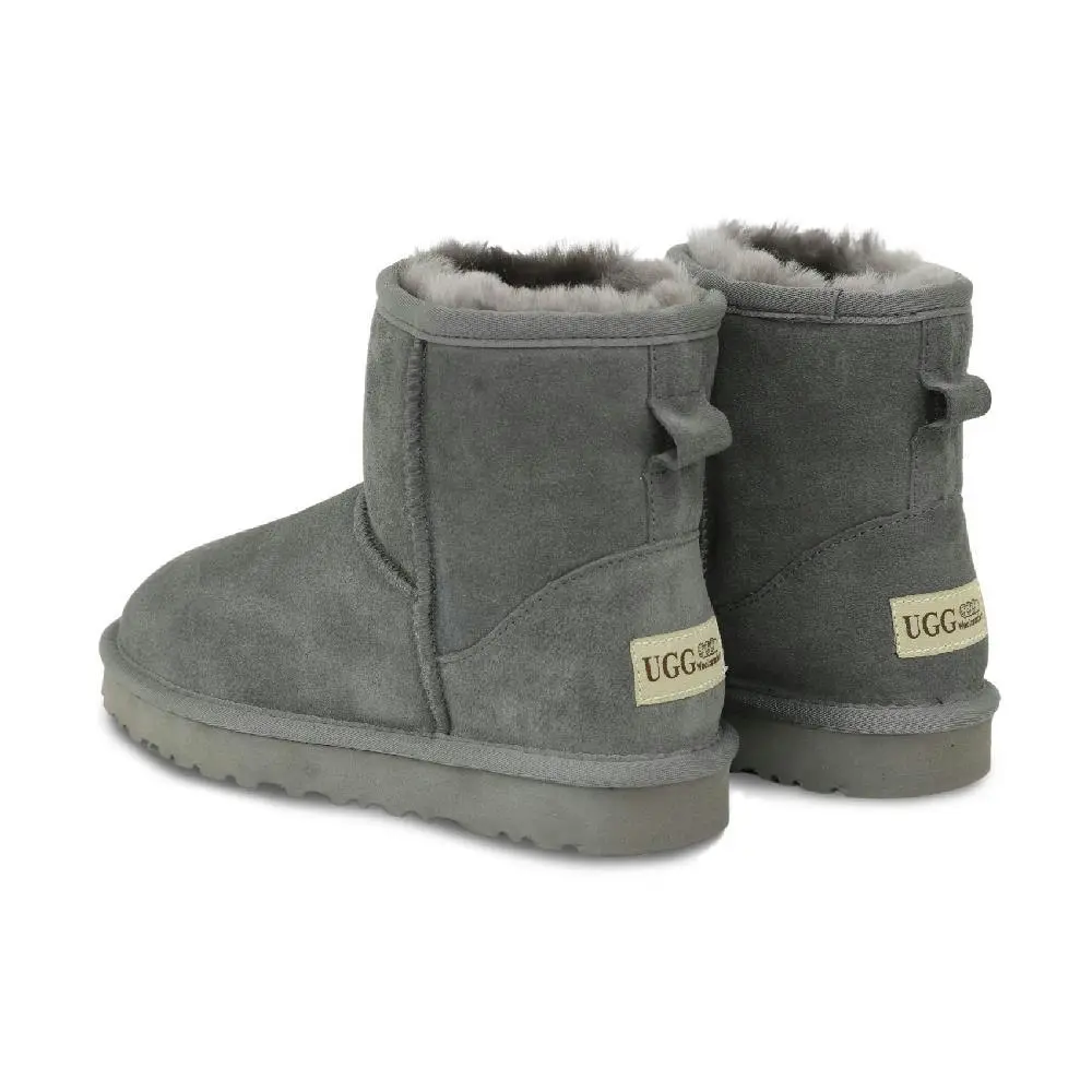 UGG Woolcomfort Classic Mini Boots Premium Australian Sheepskin Grey