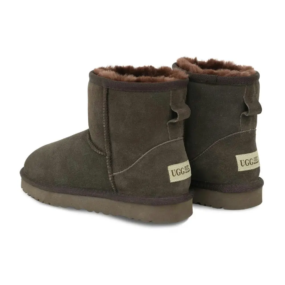 UGG Woolcomfort Classic Mini Boots Premium Australian Sheepskin Chocolate