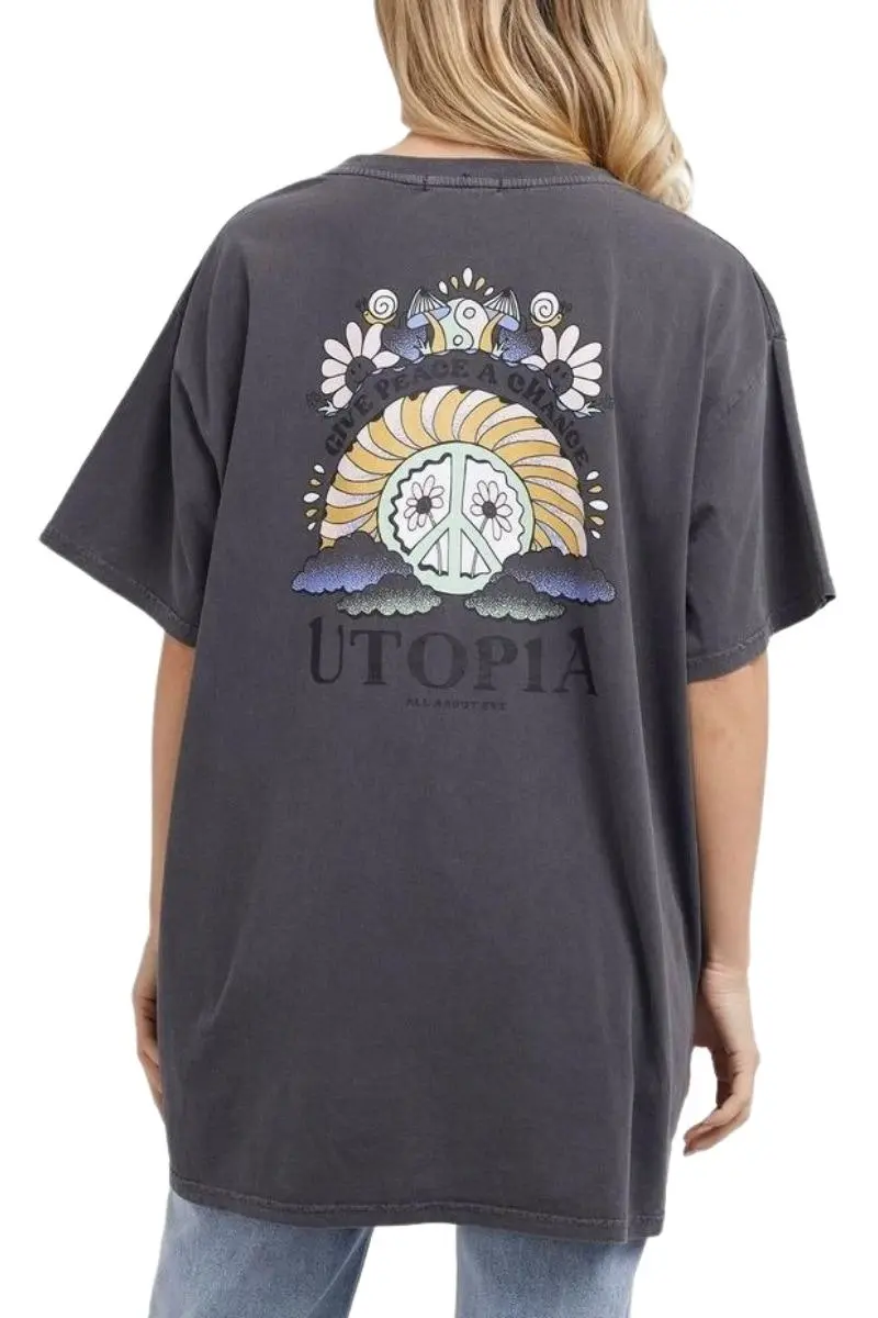 All About Eve | Womens Utopia Tee (Charcoal)