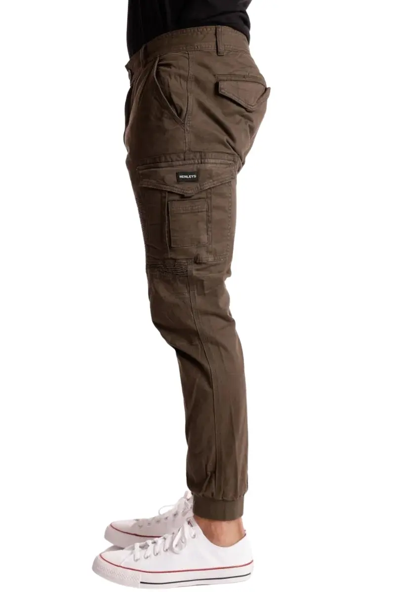 Henleys | Mens Leon Moto Pant (Army)