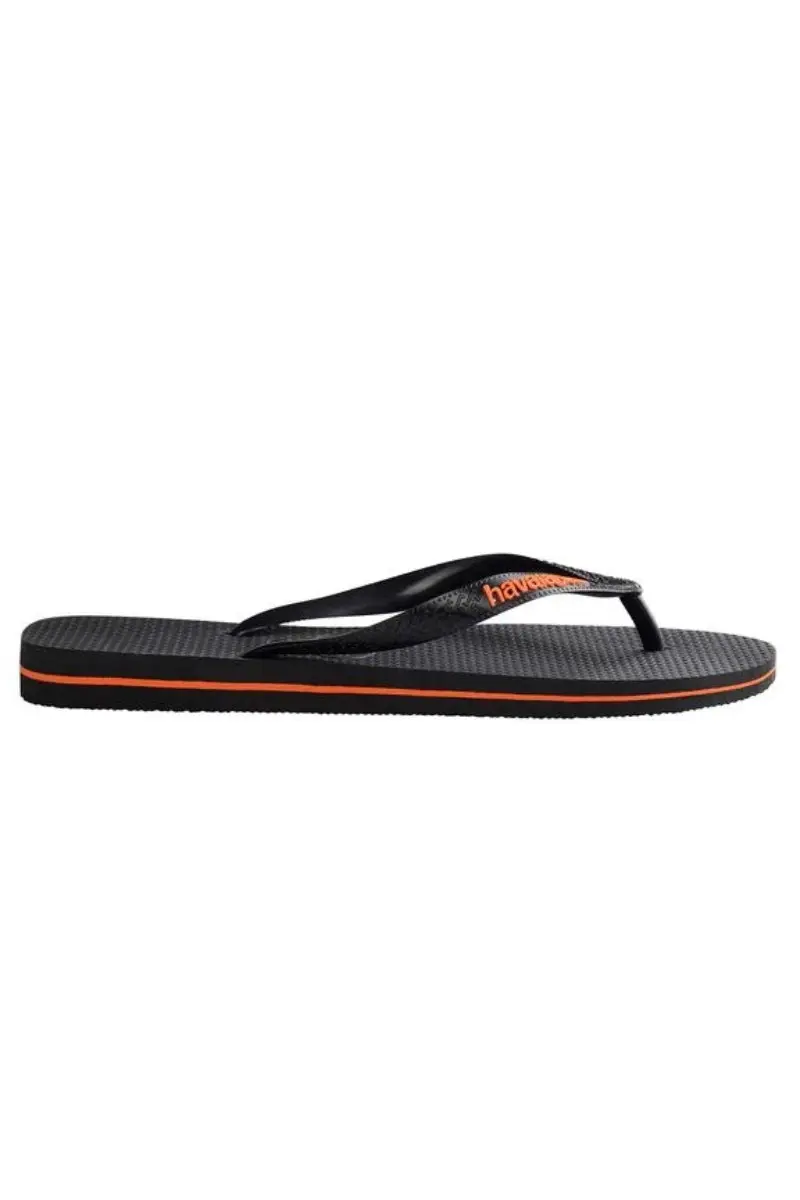 Havaianas | Kids Rubber Logo Thongs (Orange Black)