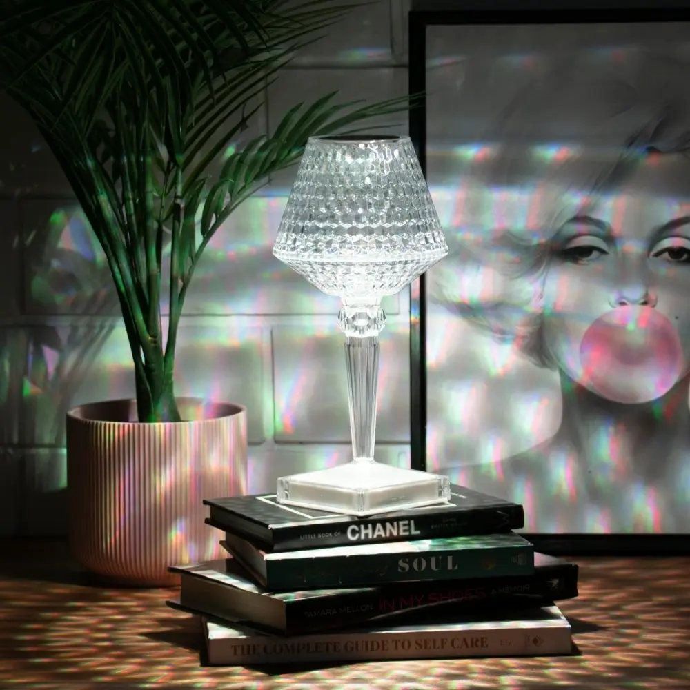 Mandala Pattern Crystal Cut Touch Lamp