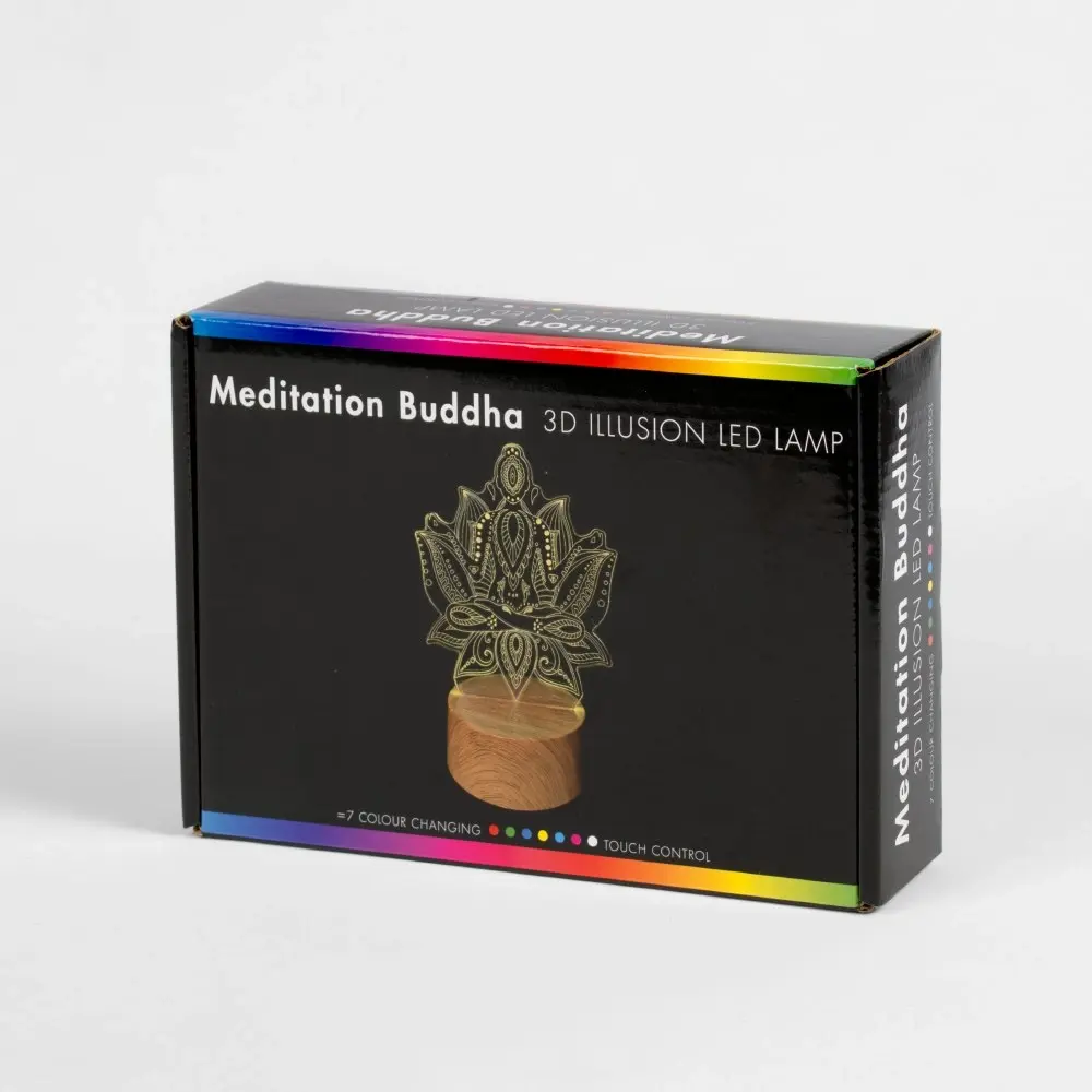 3D Light Mandala Meditation Buddha w 7 Colours