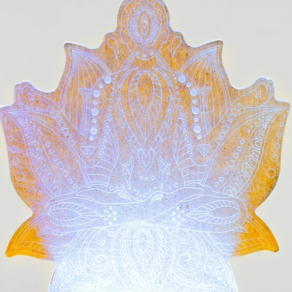 3D Light Mandala Meditation Buddha w 7 Colours