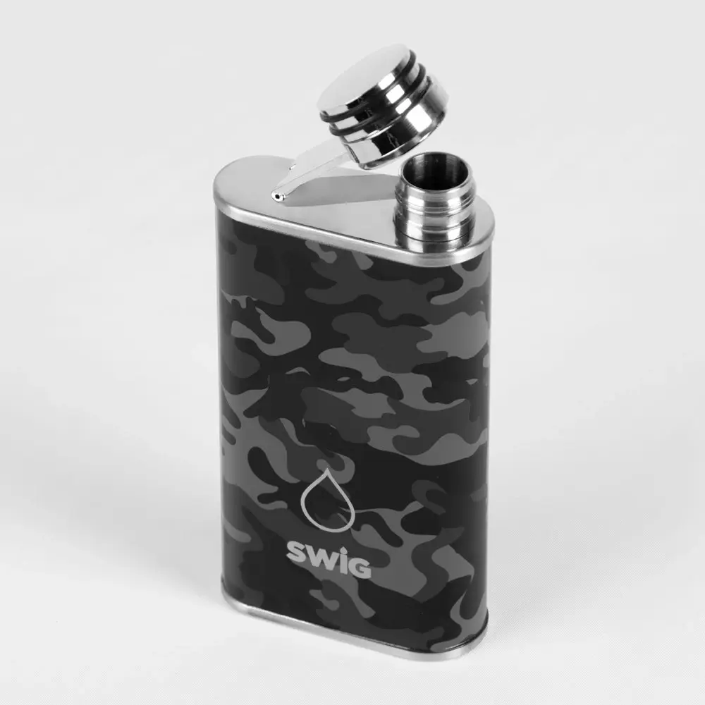 Swig Hip Flask Slim Graphite Camouflage 240mL