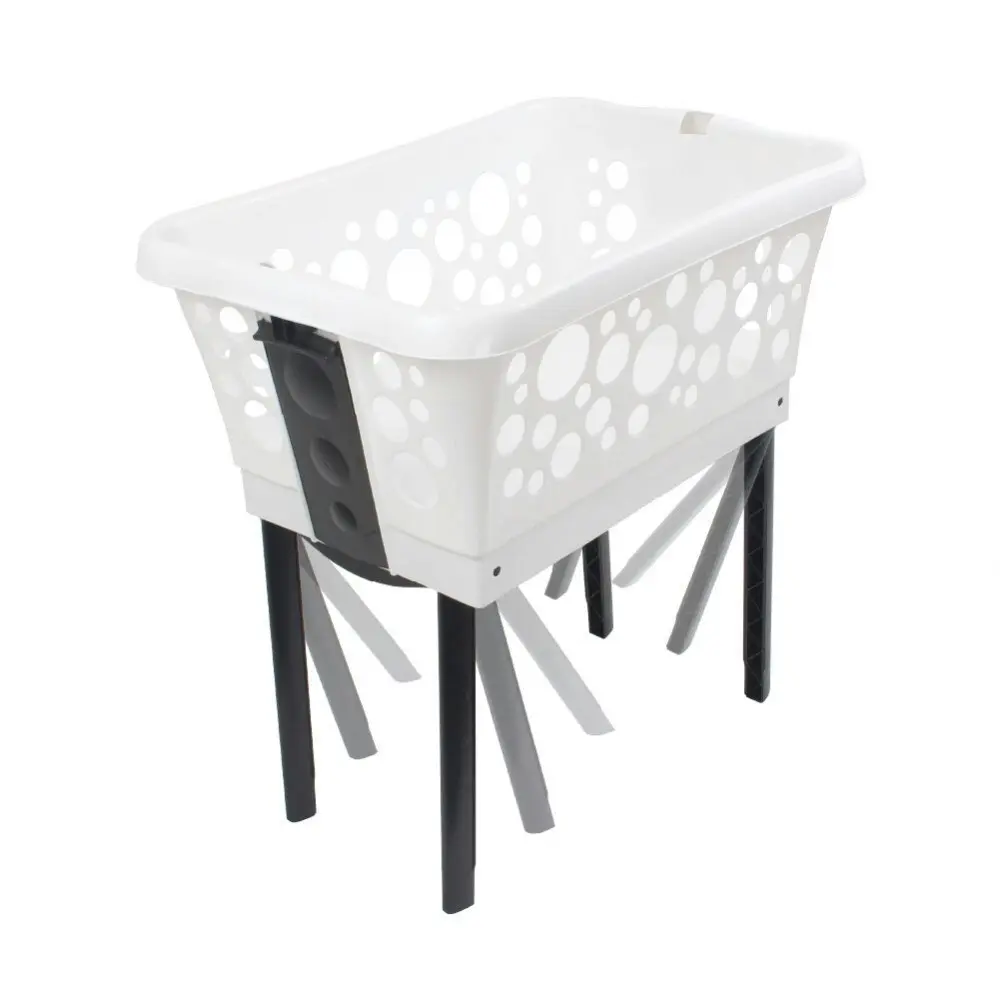 White Magic Laundry Baskets With Foldable Legs 50l