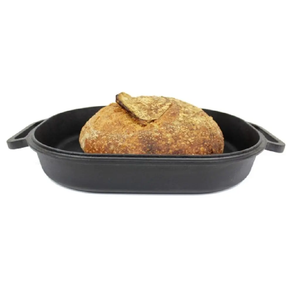 BRUNSWICK BAKERS PRE-SEASONED CAST IRON BREAD BAKING PAN 39 x 26cm