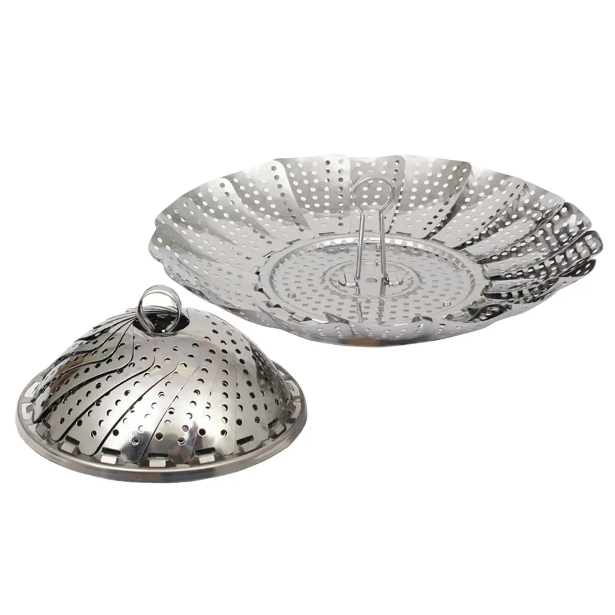 Appetito STAINLESS STEEL VEGETABLE STEAMER BASKET 23cm