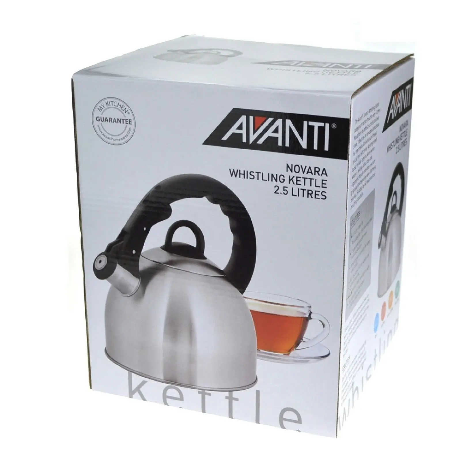 Avanti Novara Stainless Steel Whistling Kettle   2.5l