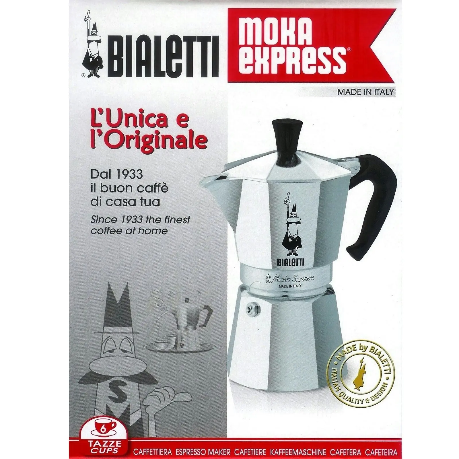 Bialetti Moka 6 Cup Espresso Maker