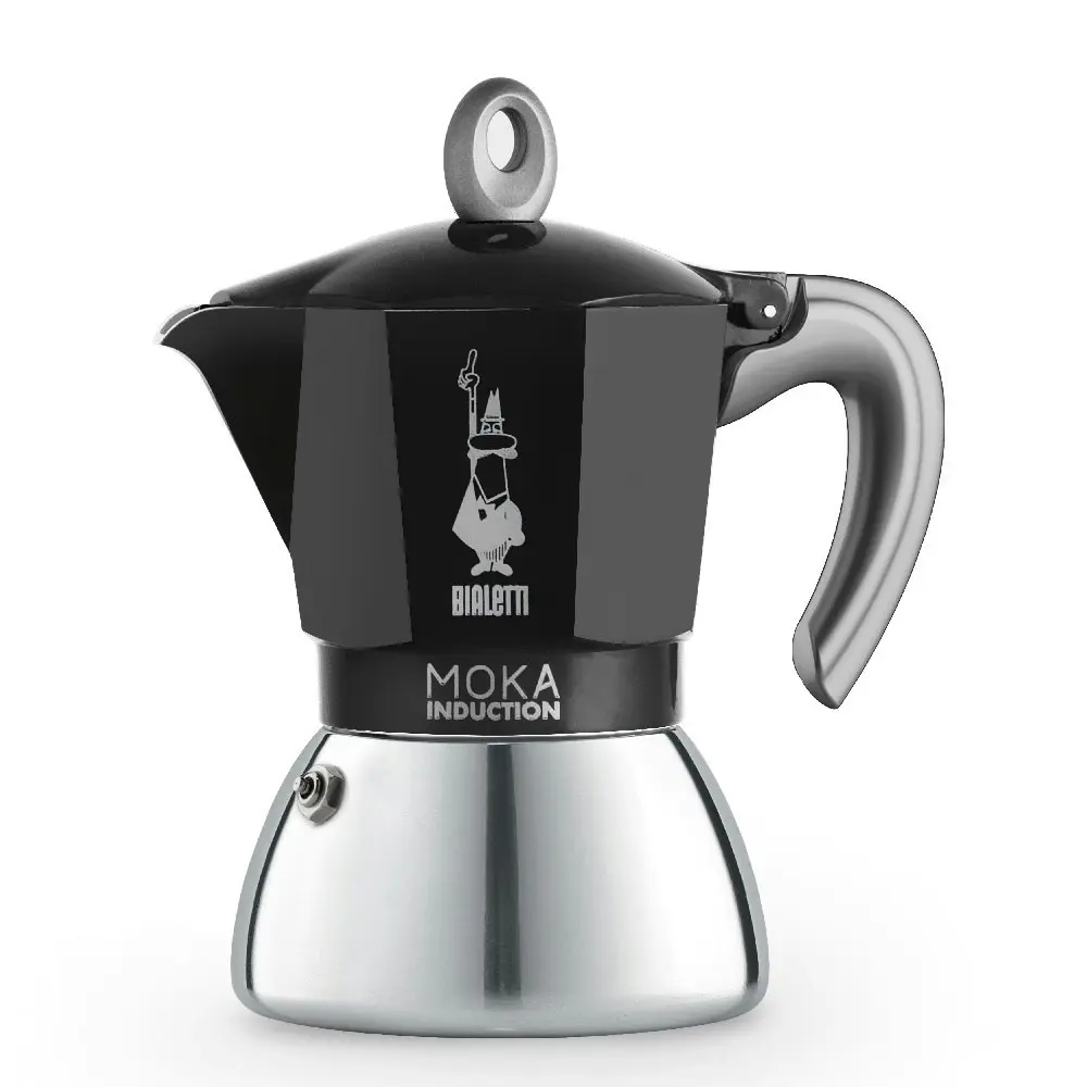 Bialetti Moka 4 Cup Induction Espresso Maker   Black