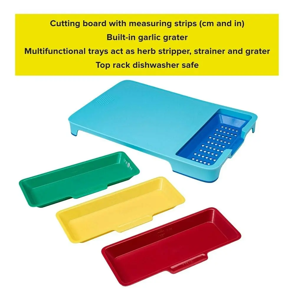 Tasty 5 Piece Cutting Board Prep Station Set