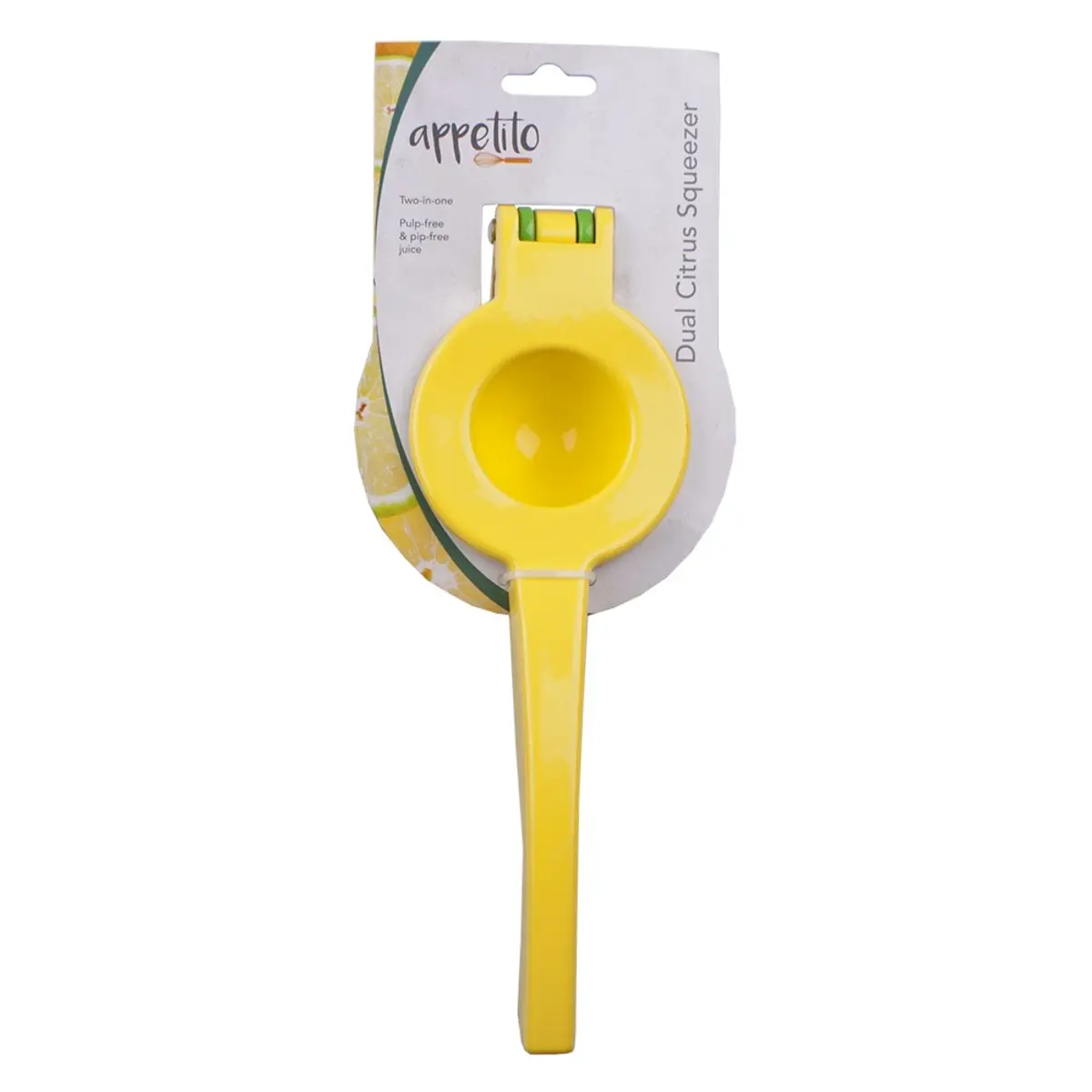 Appetito Dual Citrus Squeezer   Yellow/Green