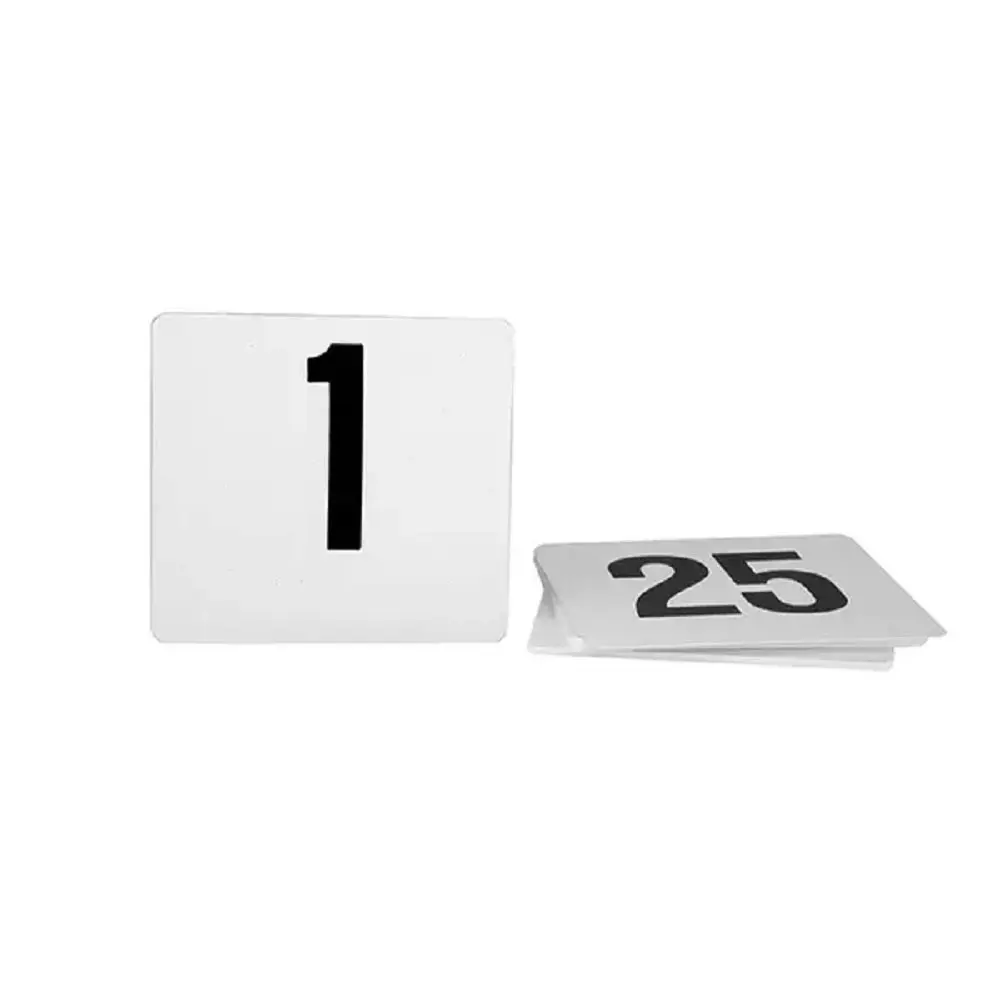 Trenton Table Numbers   Black Number On White