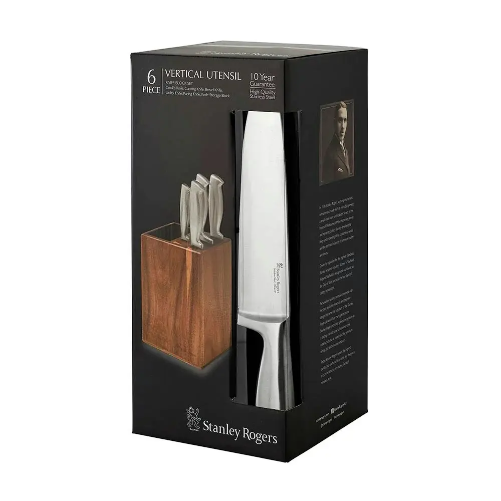 Stanley Rogers Vertical Utensil 6 Piece Knife Block