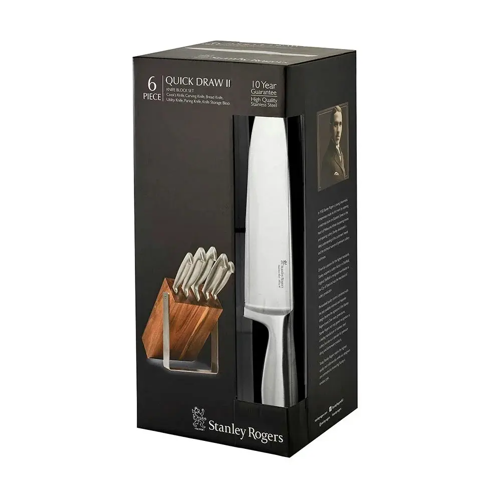 Stanley Rogers Quick Draw Ii 6 Piece Knife Block