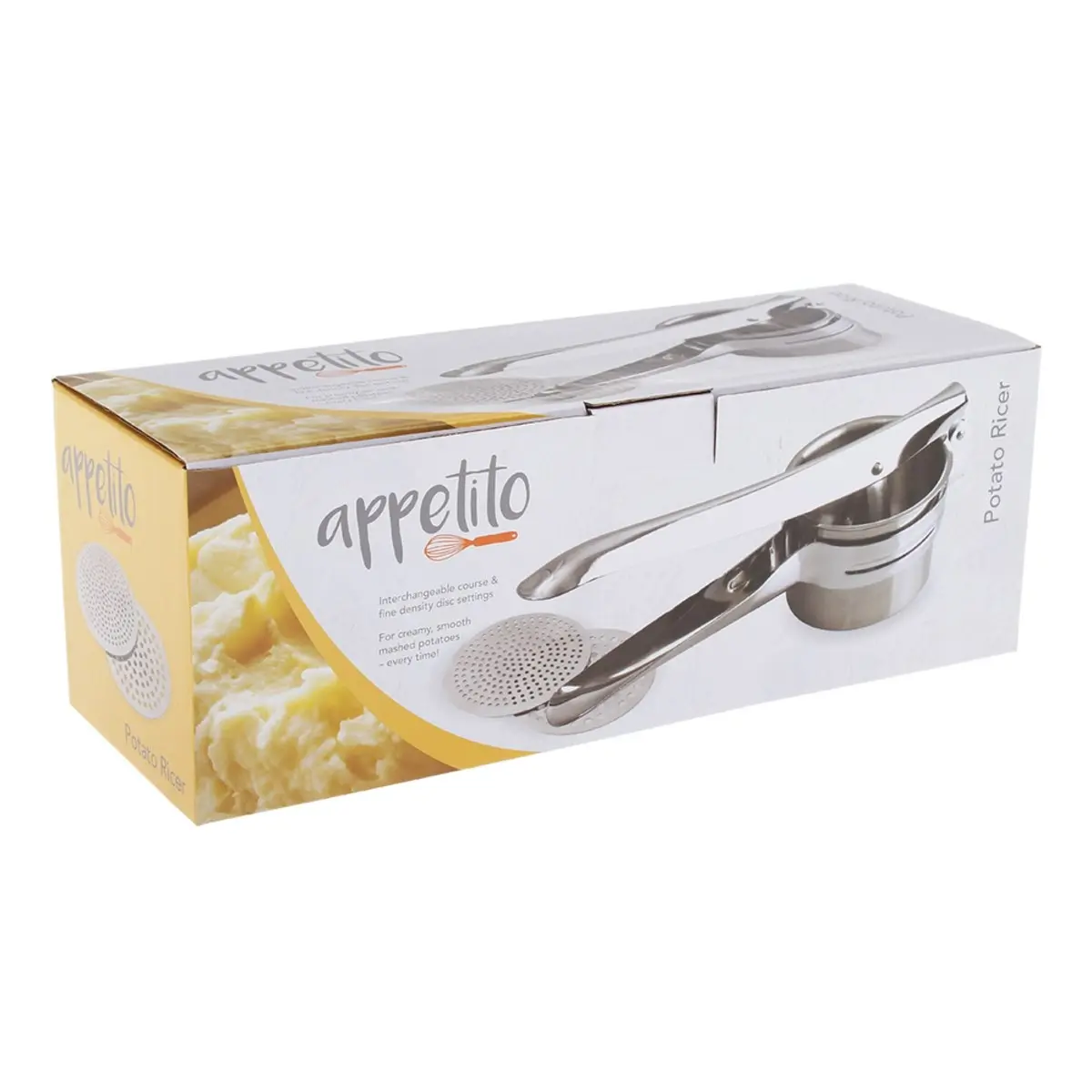 Appetito Stainless Steel & Chrome Potato Ricer