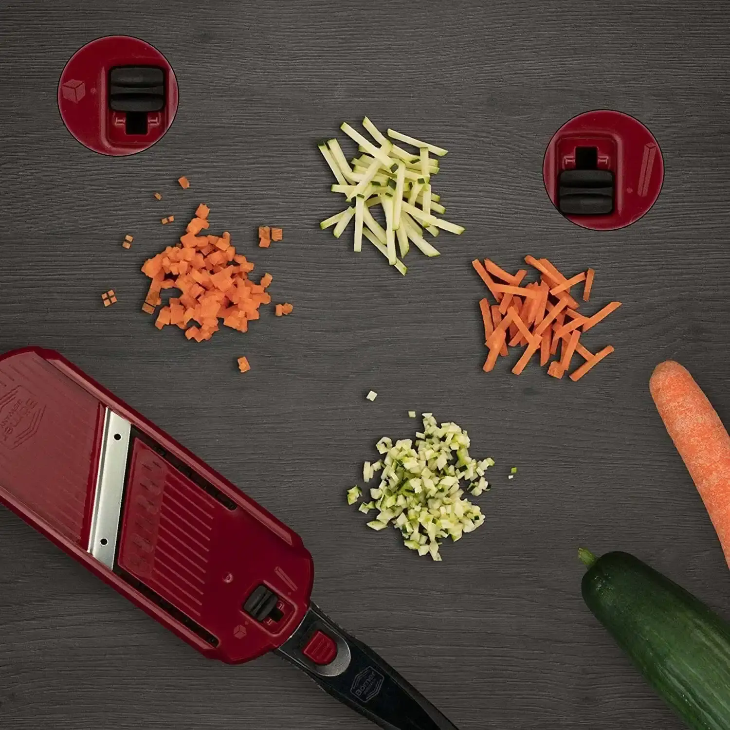 Borner Multi Dicer And Julienne Cutter Red