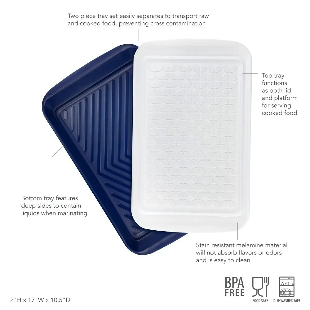 Tovolo Prep & Serve Large Marinade Tray Set 2