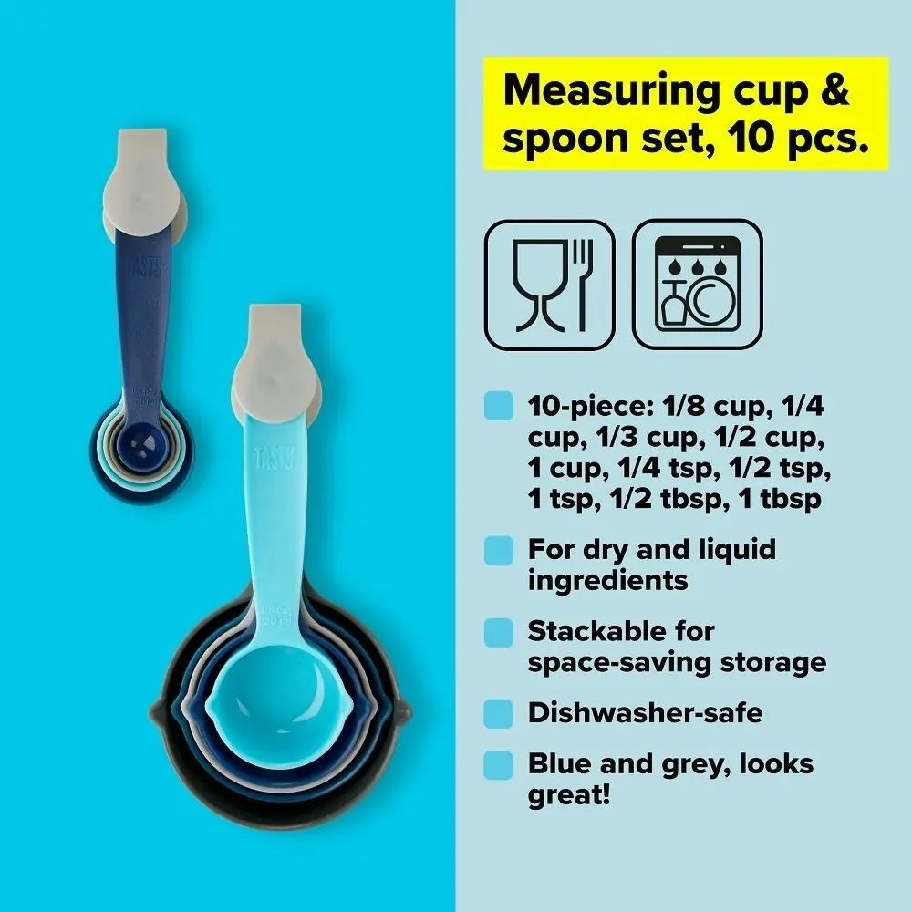 Tasty Measuring Cup And Spoon 10 Piece Set