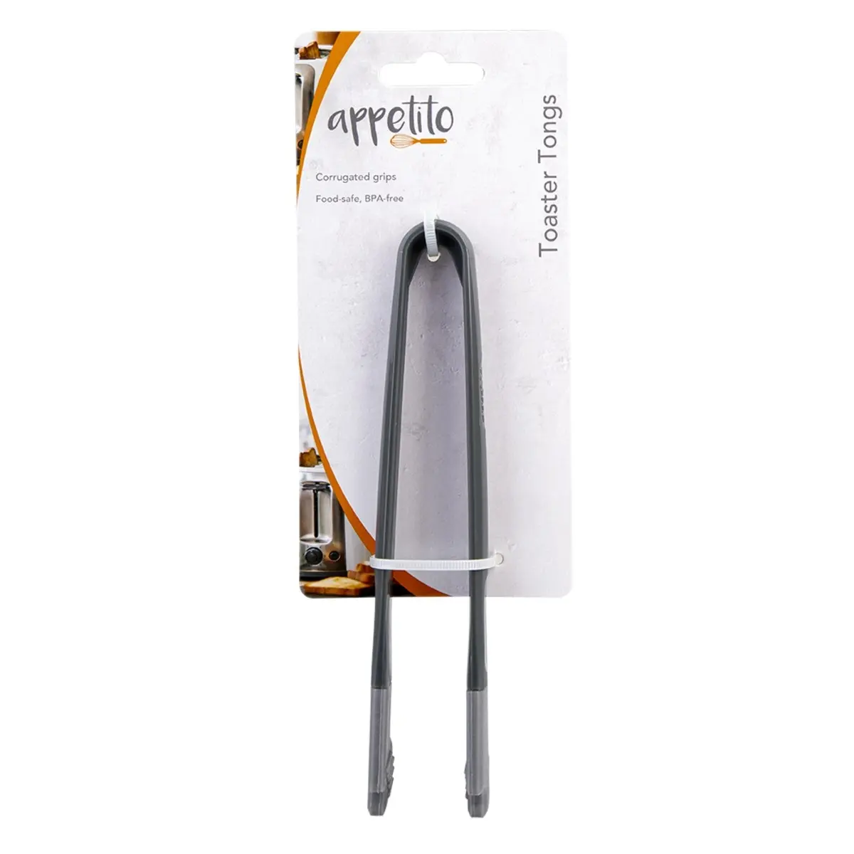 Appetito Toaster Tongs With Silicone Tips