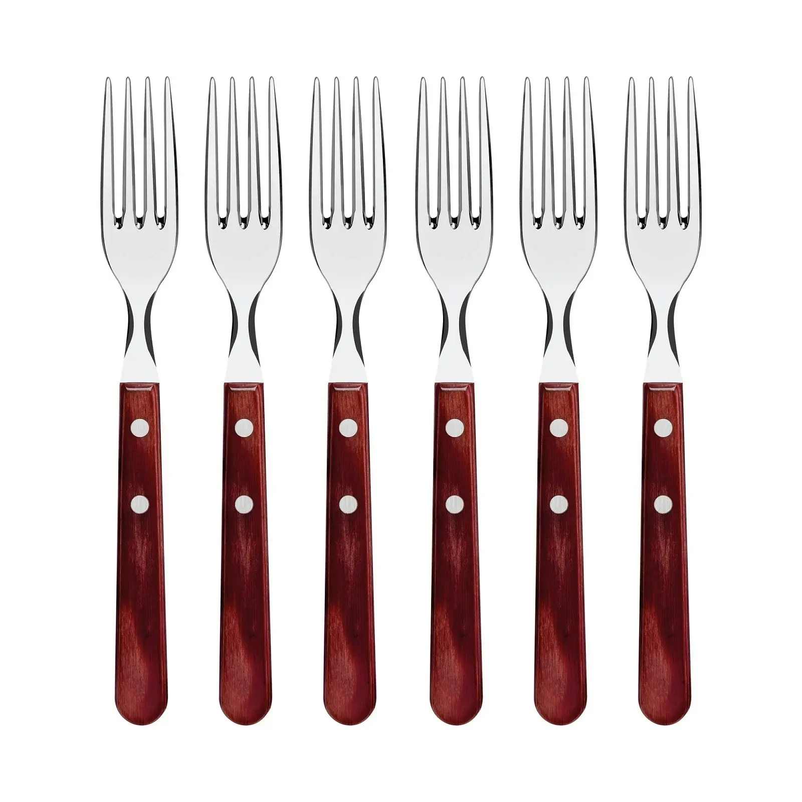 Tramontina Churrasco Jumbo Table Forks Set 12   Red