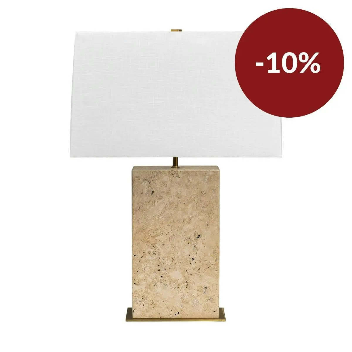 Dominique Travertine Table Lamp