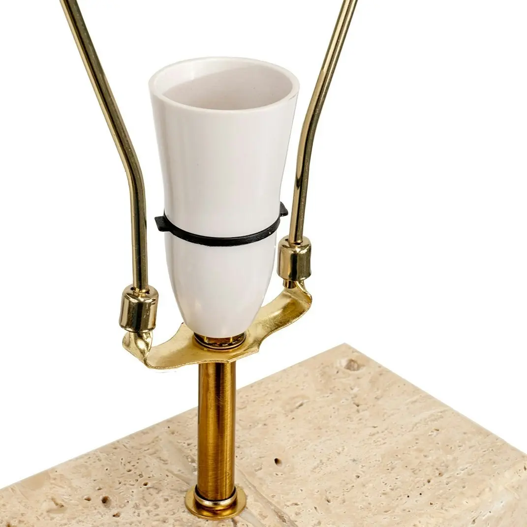 Dominique Travertine Table Lamp