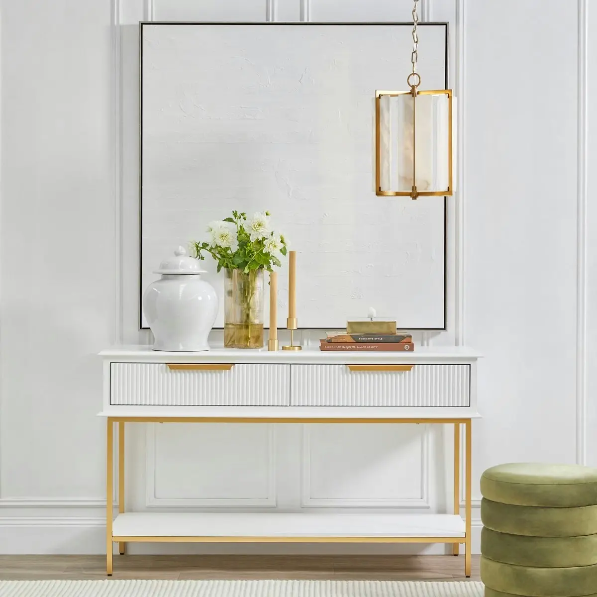 Aimee Console Table - Small White