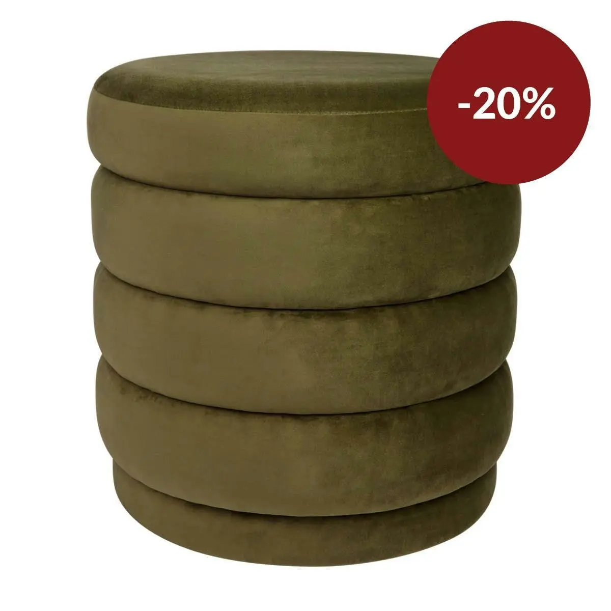 Demi Stool - Olive Velvet