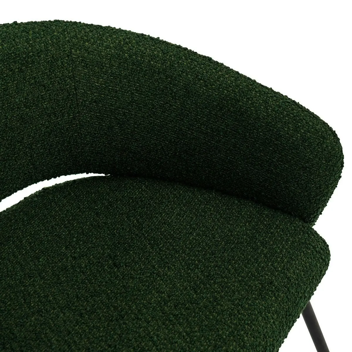 Delta Dining Chair - Green Boucle