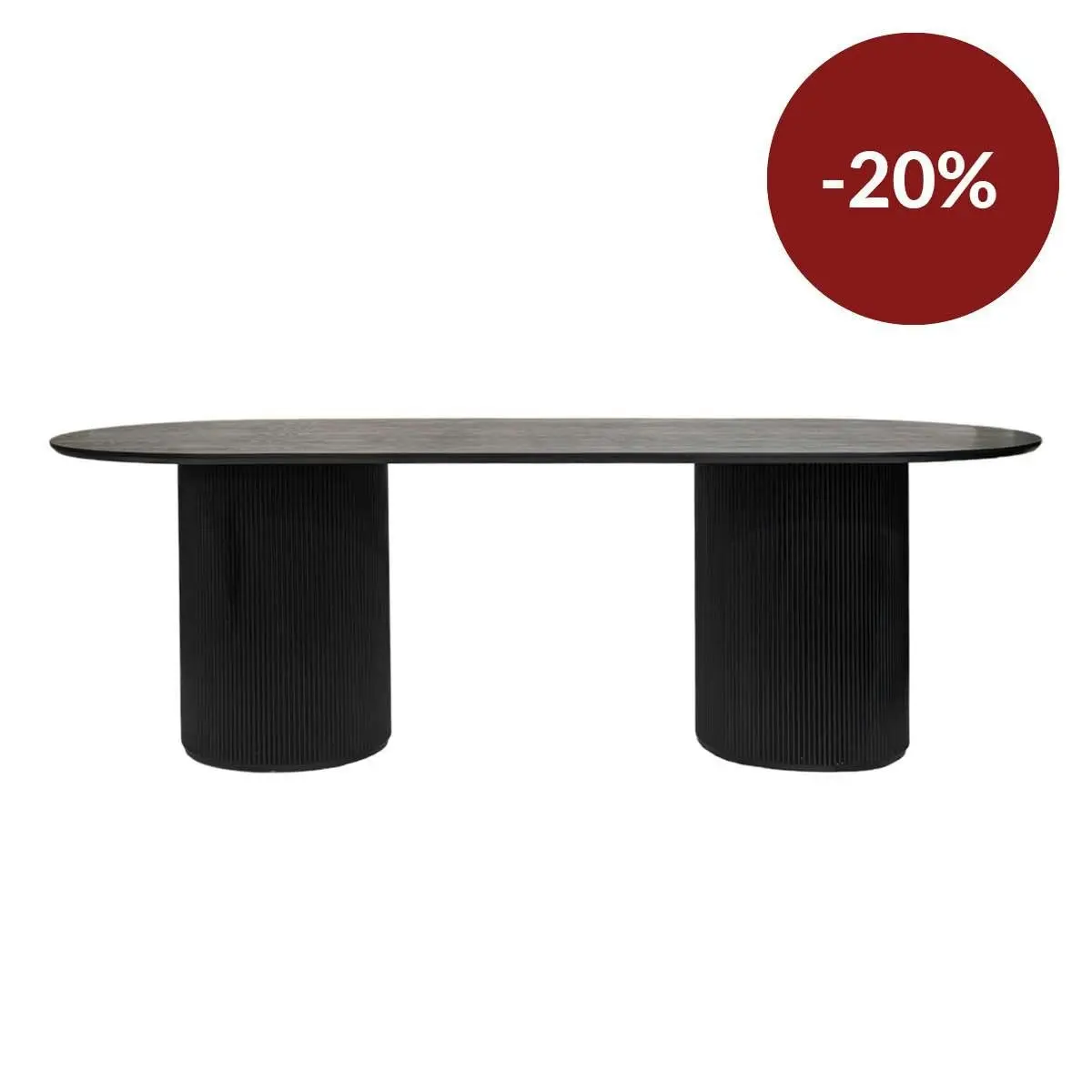 Arlo Oval Dining Table - 2.4m Black