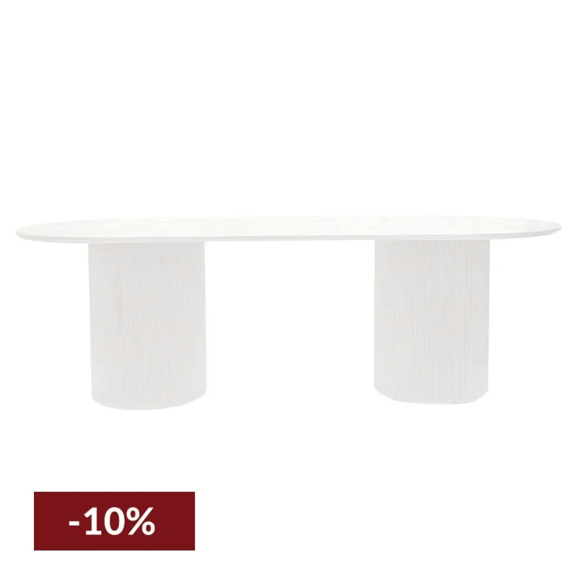 Arlo Oval Dining Table - 2.4m White