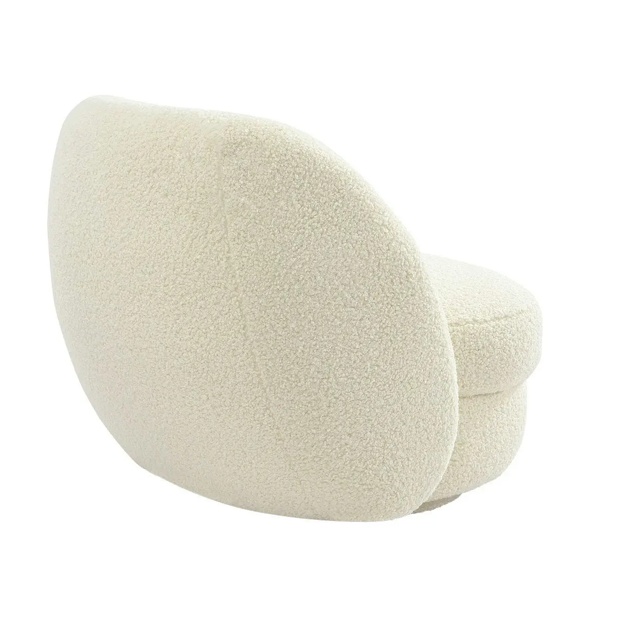 Aurora Swivel Chair - Off White Shearling