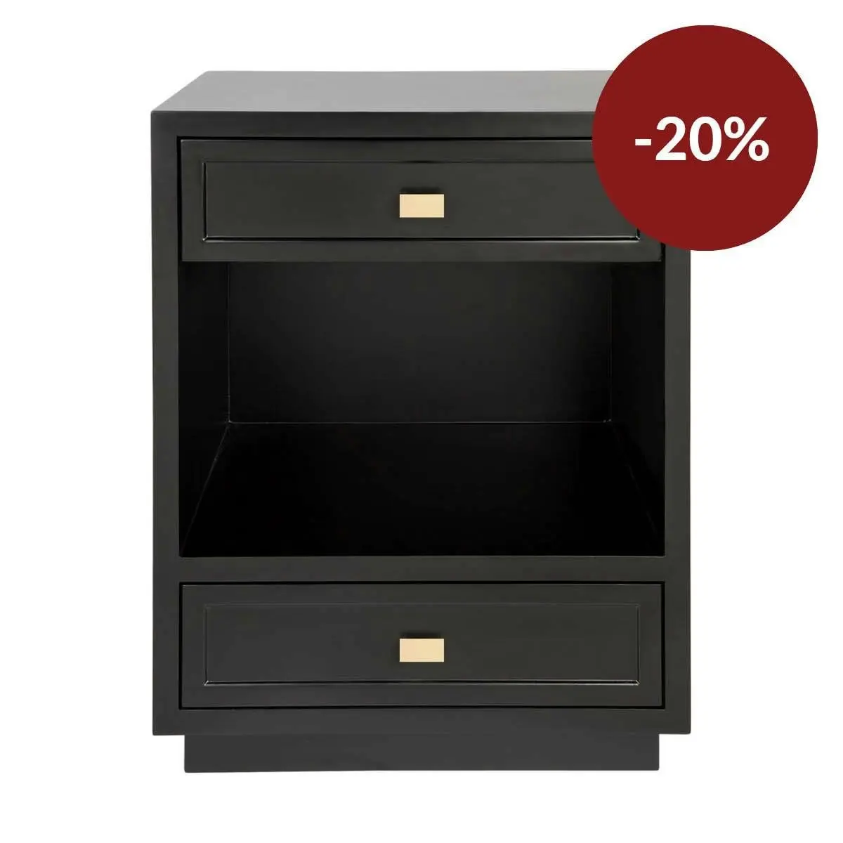 Logan Bedside Table - Black