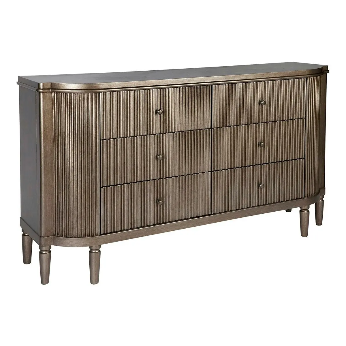 Arielle 6 Drawer Chest - Antique Gold