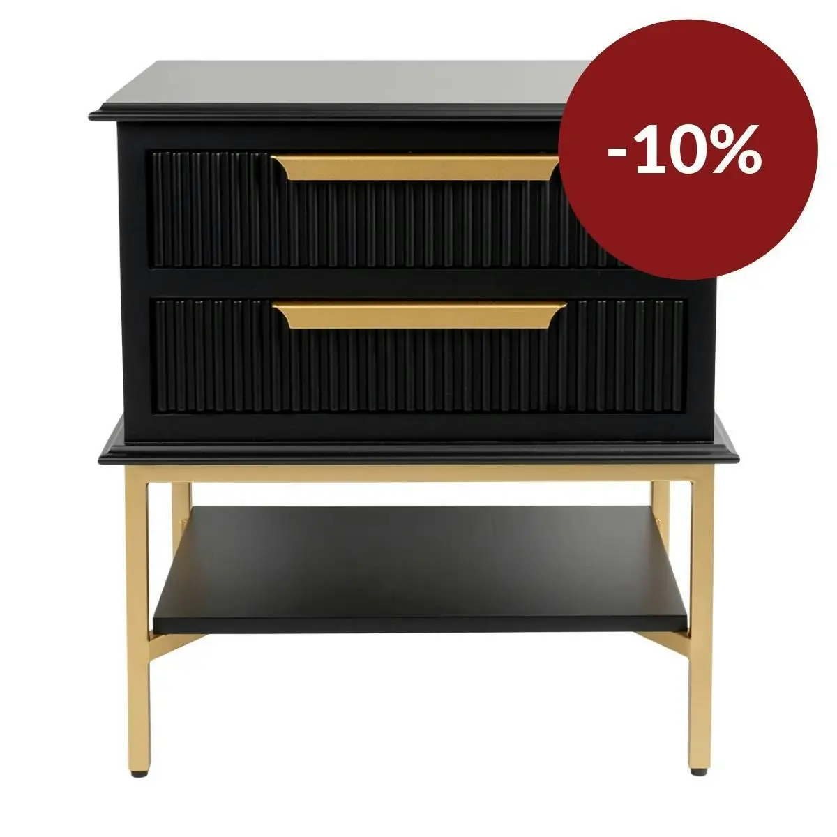 Aimee Bedside Table - Small Black